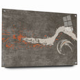 Dynamic Abstract Art with Flowing Brush Strokes on Canvas
