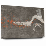 Dynamic Abstract Art with Flowing Brush Strokes on Canvas