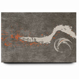 Dynamic Abstract Art with Flowing Brush Strokes on Canvas