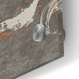 Dynamic Abstract Art with Flowing Brush Strokes on Canvas