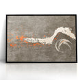 Dynamic Abstract Art with Flowing Brush Strokes on Canvas