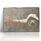 Dynamic Abstract Art with Flowing Brush Strokes on Canvas