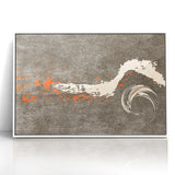 Dynamic Abstract Art with Flowing Brush Strokes on Canvas