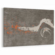 Dynamic Abstract Art with Flowing Brush Strokes on Canvas