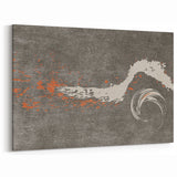 Dynamic Abstract Art with Flowing Brush Strokes on Canvas