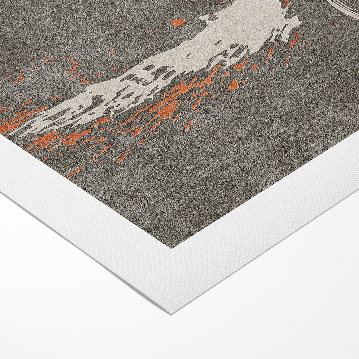 Dynamic Abstract Art with Flowing Brush Strokes on Canvas