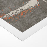 Dynamic Abstract Art with Flowing Brush Strokes on Canvas