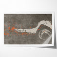 Dynamic Abstract Art with Flowing Brush Strokes on Canvas
