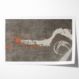 Dynamic Abstract Art with Flowing Brush Strokes on Canvas