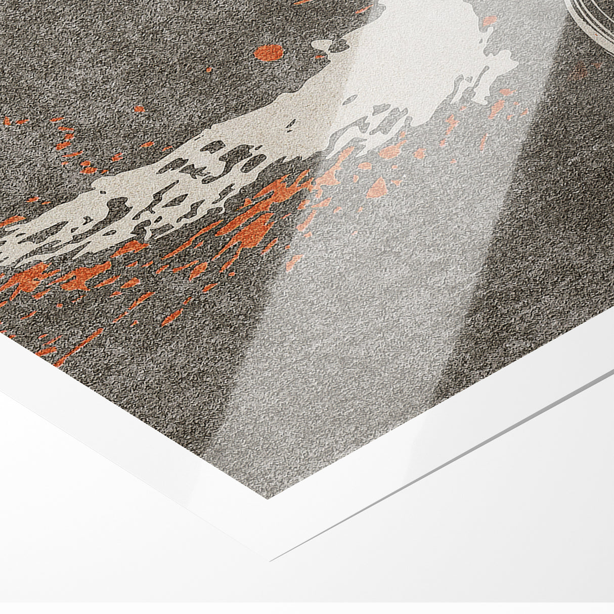 Dynamic Abstract Art with Flowing Brush Strokes on Canvas