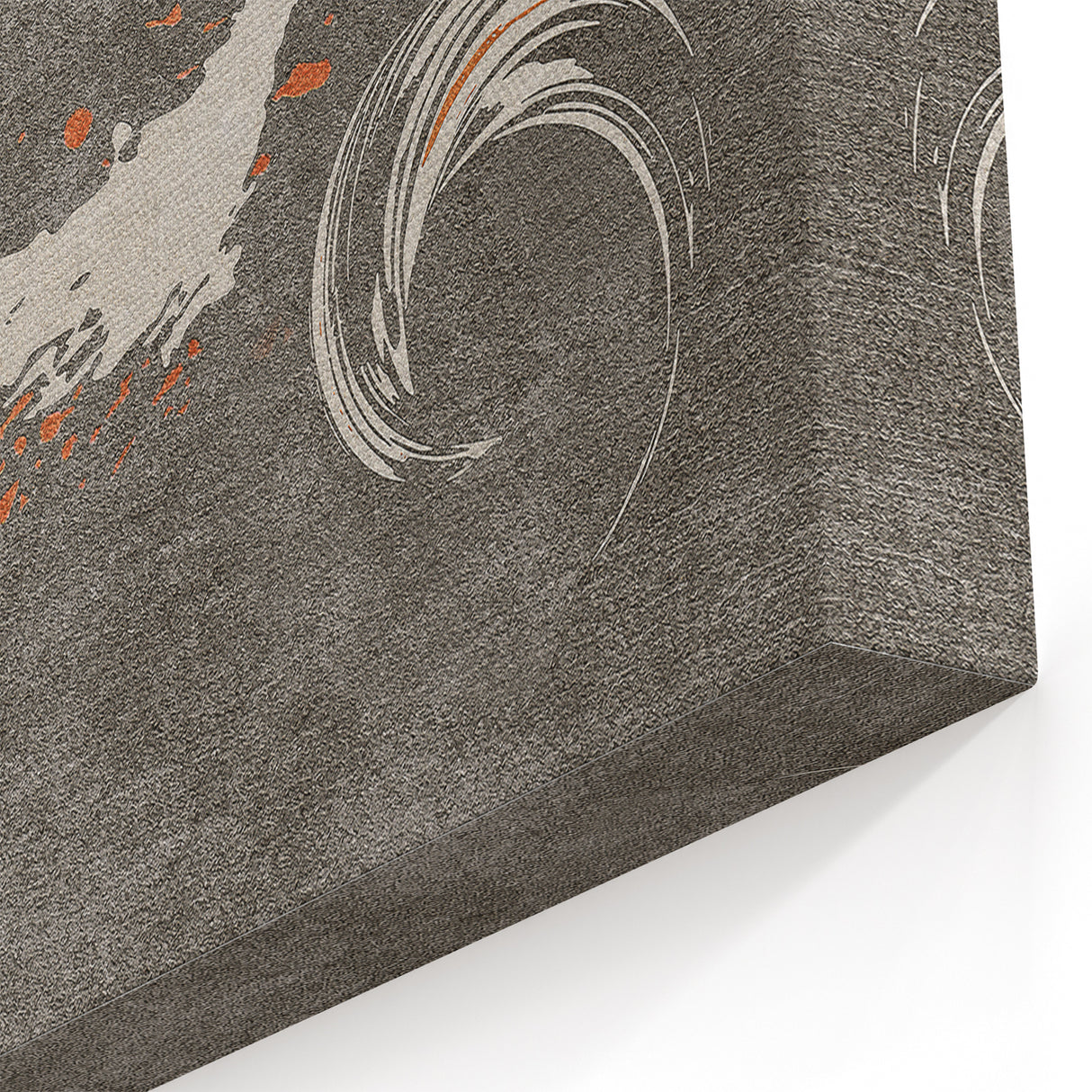 Dynamic Abstract Art with Flowing Brush Strokes on Canvas