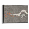 Dynamic Abstract Art with Flowing Brush Strokes on Canvas