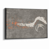 Dynamic Abstract Art with Flowing Brush Strokes on Canvas
