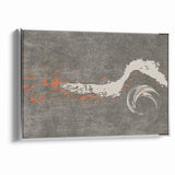 Dynamic Abstract Art with Flowing Brush Strokes on Canvas