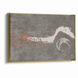 Dynamic Abstract Art with Flowing Brush Strokes on Canvas
