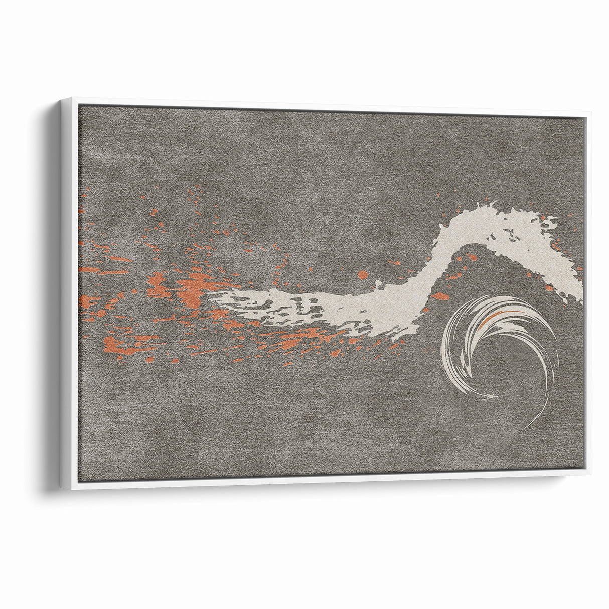 Dynamic Abstract Art with Flowing Brush Strokes on Canvas