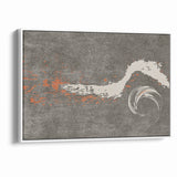Dynamic Abstract Art with Flowing Brush Strokes on Canvas