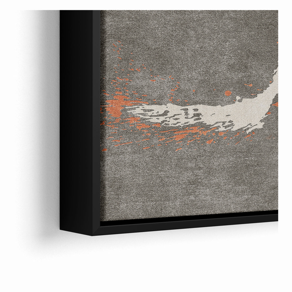 Dynamic Abstract Art with Flowing Brush Strokes on Canvas