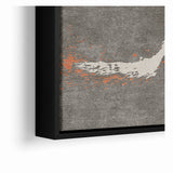 Dynamic Abstract Art with Flowing Brush Strokes on Canvas