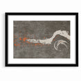 Dynamic Abstract Art with Flowing Brush Strokes on Canvas