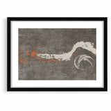 Dynamic Abstract Art with Flowing Brush Strokes on Canvas