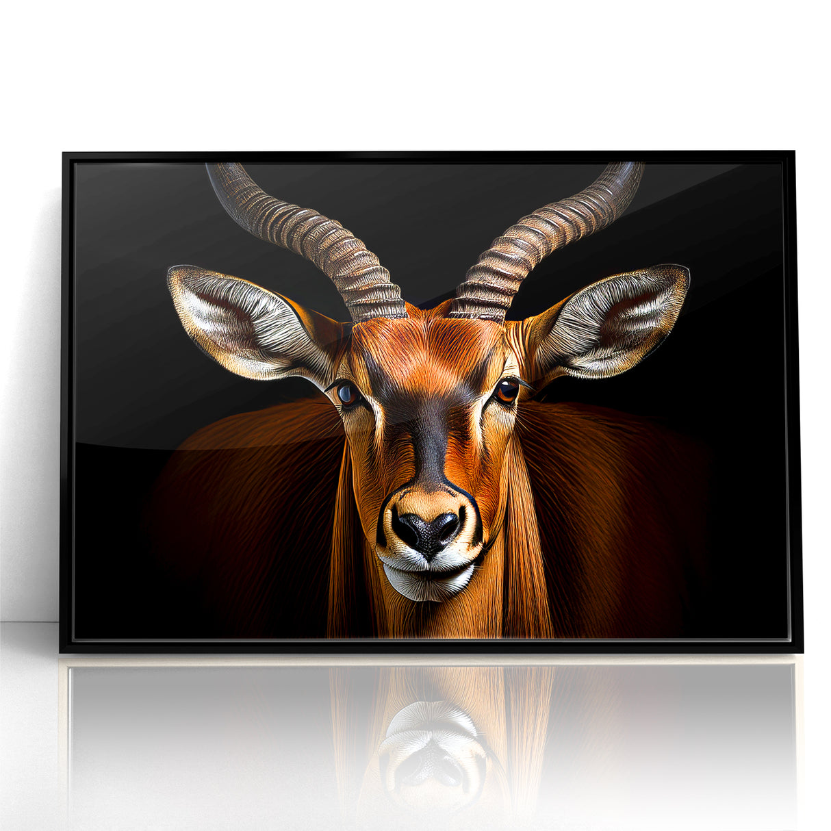 Striking Antelope Close-Up Portrait - Bold Wildlife Wall Art Decor