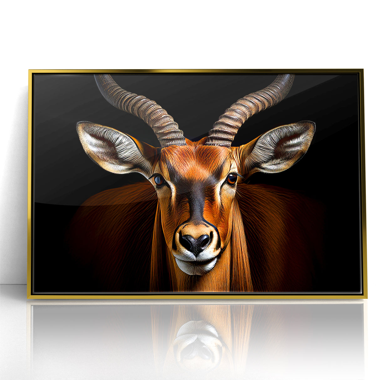 Striking Antelope Close-Up Portrait - Bold Wildlife Wall Art Decor