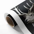 Majestic White Antelope with Regal Antlers - Elegant Wall Art Decor