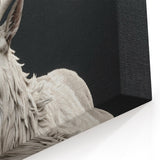 Majestic White Antelope with Regal Antlers - Elegant Wall Art Decor