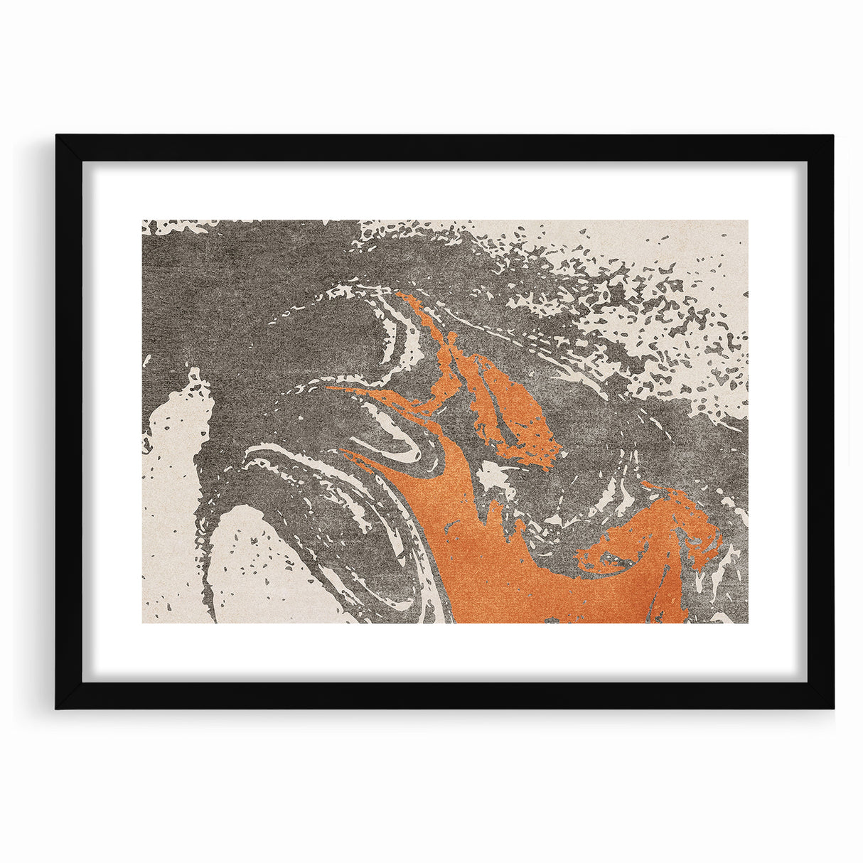 Contemporary Abstract Brush Strokes and Lines Art Canvas