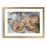 Abstract Leafy Line Art with Strokes Canvas