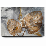 Abstract Leafy Line Art with Strokes Canvas