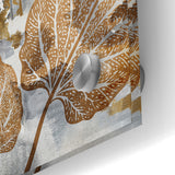 Abstract Leafy Line Art with Strokes Canvas