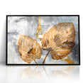 Abstract Leafy Line Art with Strokes Canvas