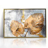 Abstract Leafy Line Art with Strokes Canvas