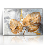 Abstract Leafy Line Art with Strokes Canvas