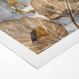 Abstract Leafy Line Art with Strokes Canvas