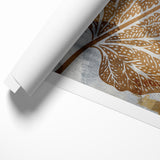 Abstract Leafy Line Art with Strokes Canvas