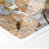 Abstract Leafy Line Art with Strokes Canvas