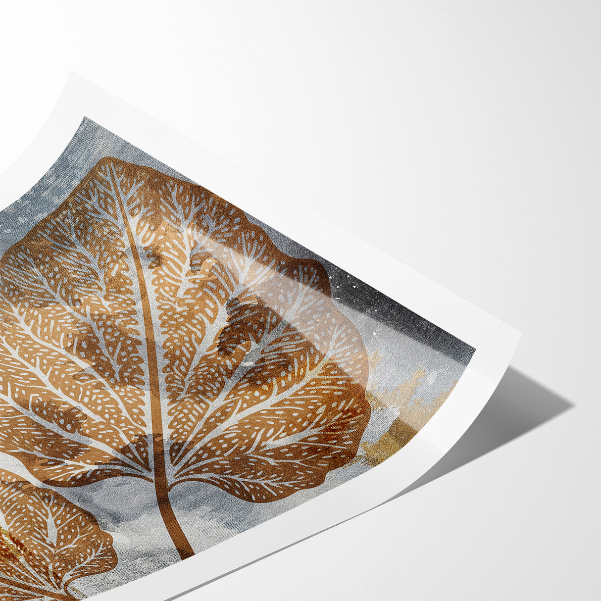 Abstract Leafy Line Art with Strokes Canvas
