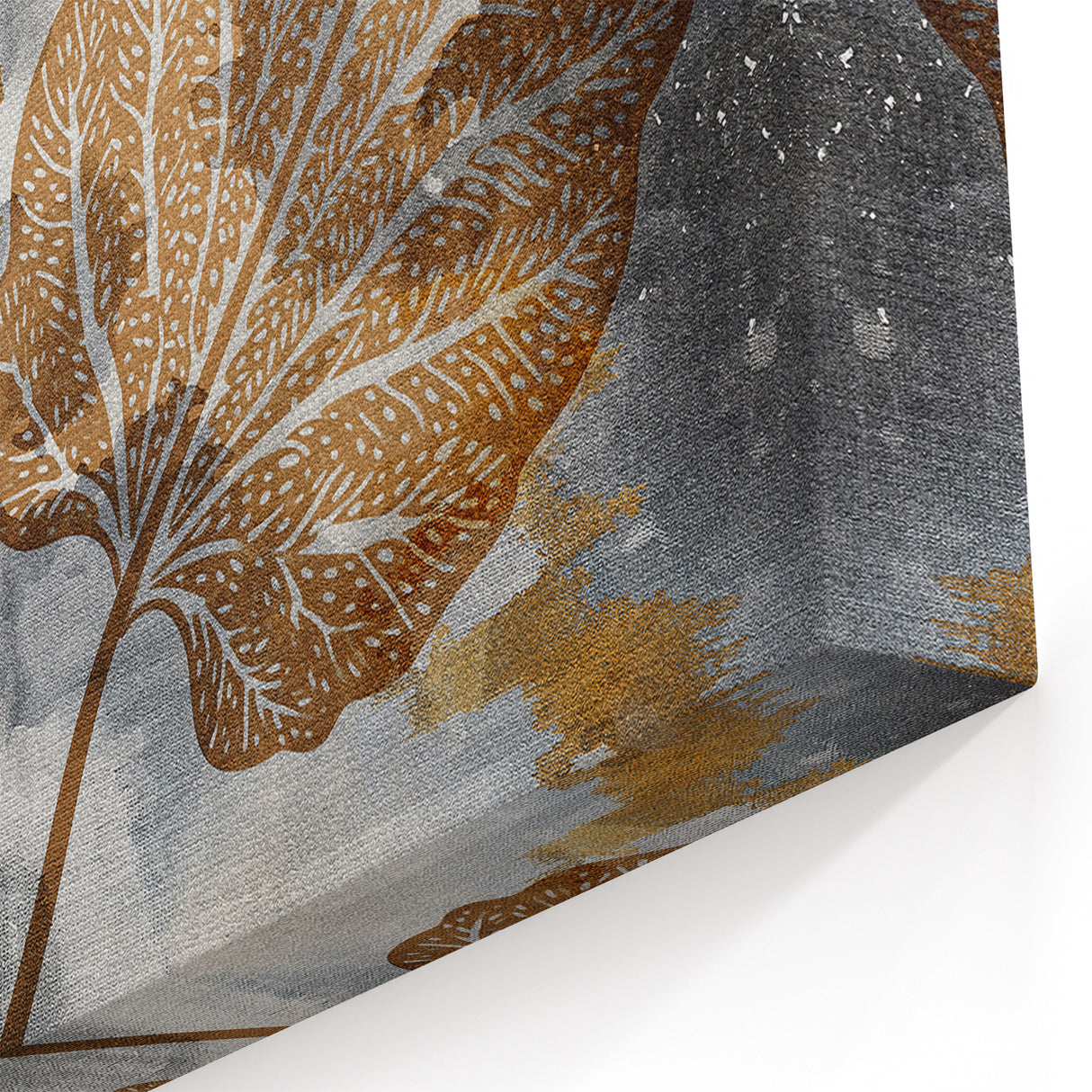 Abstract Leafy Line Art with Strokes Canvas