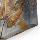 Abstract Leafy Line Art with Strokes Canvas