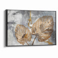 Abstract Leafy Line Art with Strokes Canvas