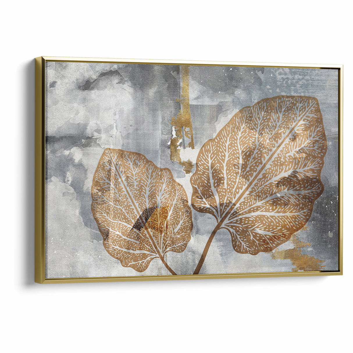 Abstract Leafy Line Art with Strokes Canvas