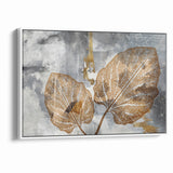 Abstract Leafy Line Art with Strokes Canvas