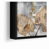 Abstract Leafy Line Art with Strokes Canvas