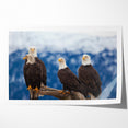 Captivating Birds of Prey Wall Art – Group of Bald Eagles Wildlife Print