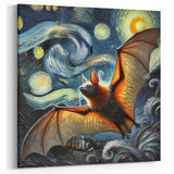 Majestic Bat Wildlife Art - Stunning Night Bat Canvas Wall Decor