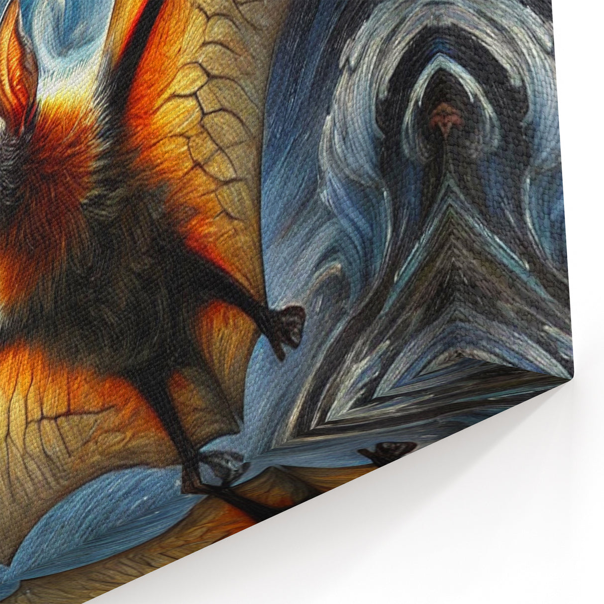 Majestic Bat Wildlife Art - Stunning Night Bat Canvas Wall Decor