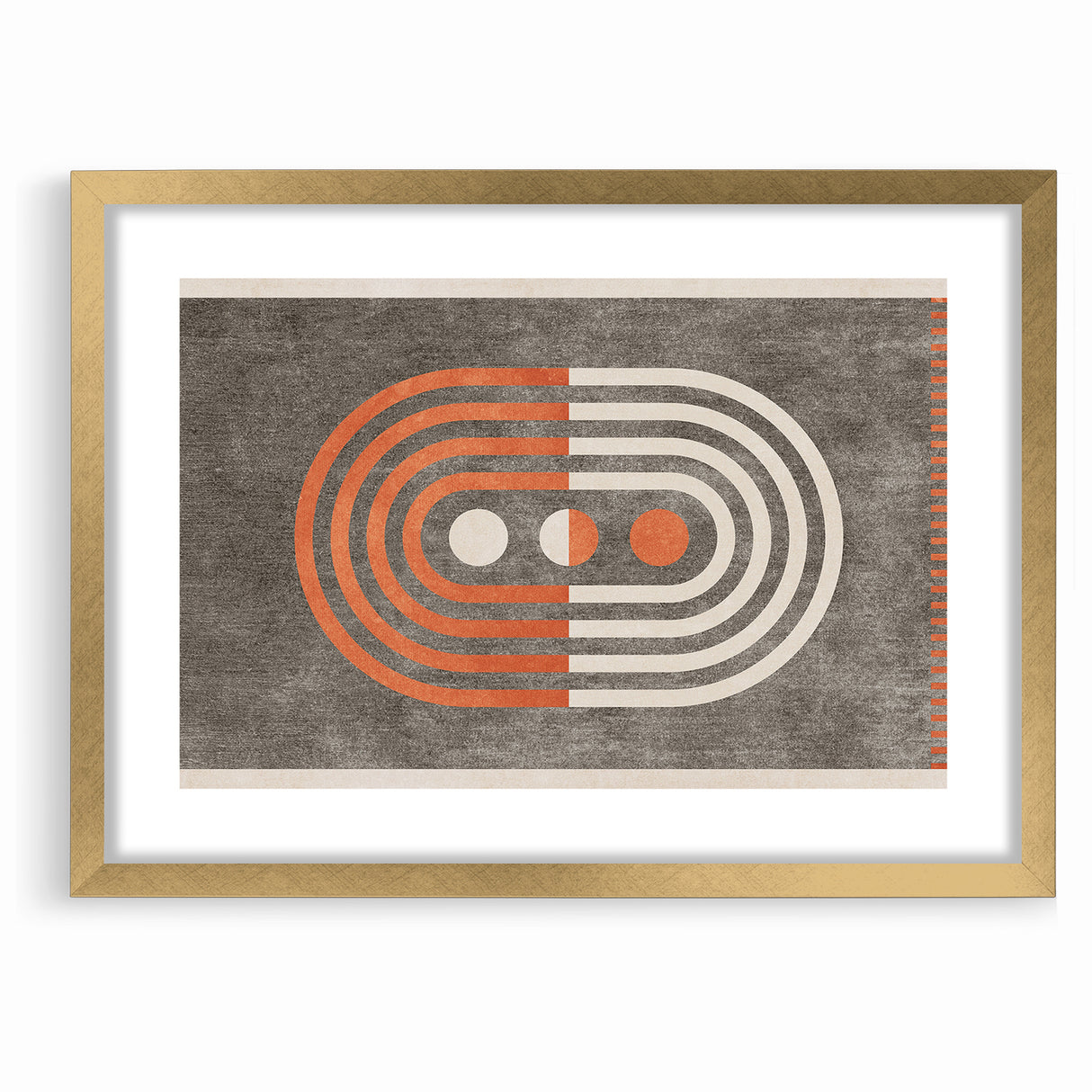 Retro Geometric Line Art with Abstract Strokes Canvas